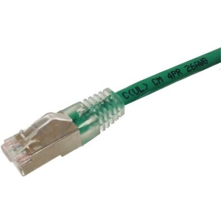 25Ft Green Cat6A Booted Stp Patch Cable